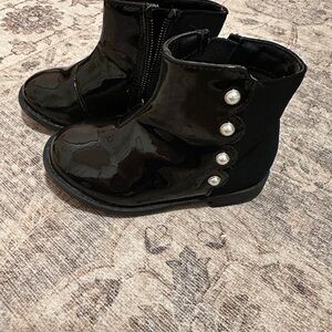 Patent leather boots